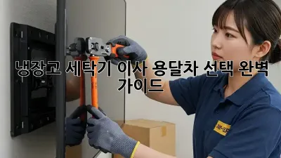 냉장고, 세탁기 이사? 용달차 선택 완벽 가이드!